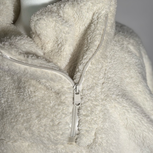 Cozy Cream Sherpa Pullover by Athleta Size Large - Picture 3 of 7